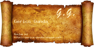 Gerics Gunda névjegykártya